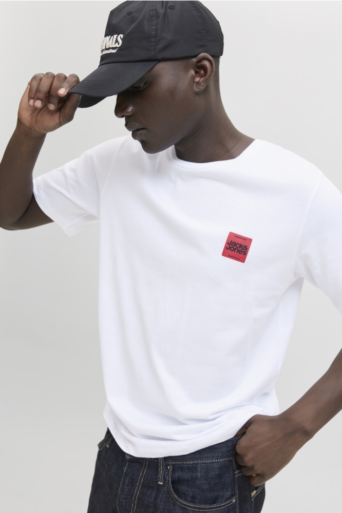 JJBRANDY TEE SS CREW NECK LN 12279100 WHITE